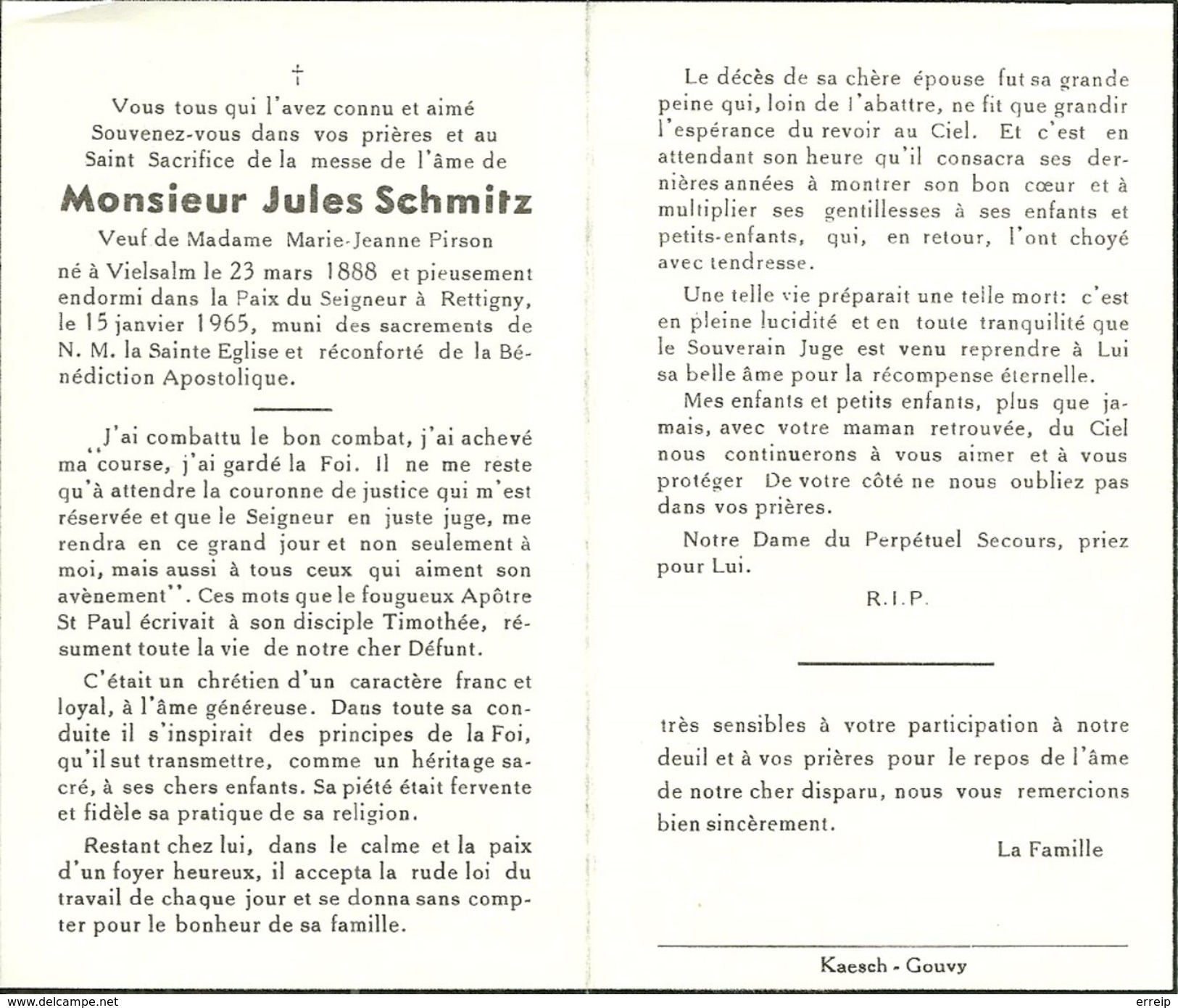 Gouvy Retigny  Jules Schmitz Vielsalm 1888  Retigny 1965 - Gouvy