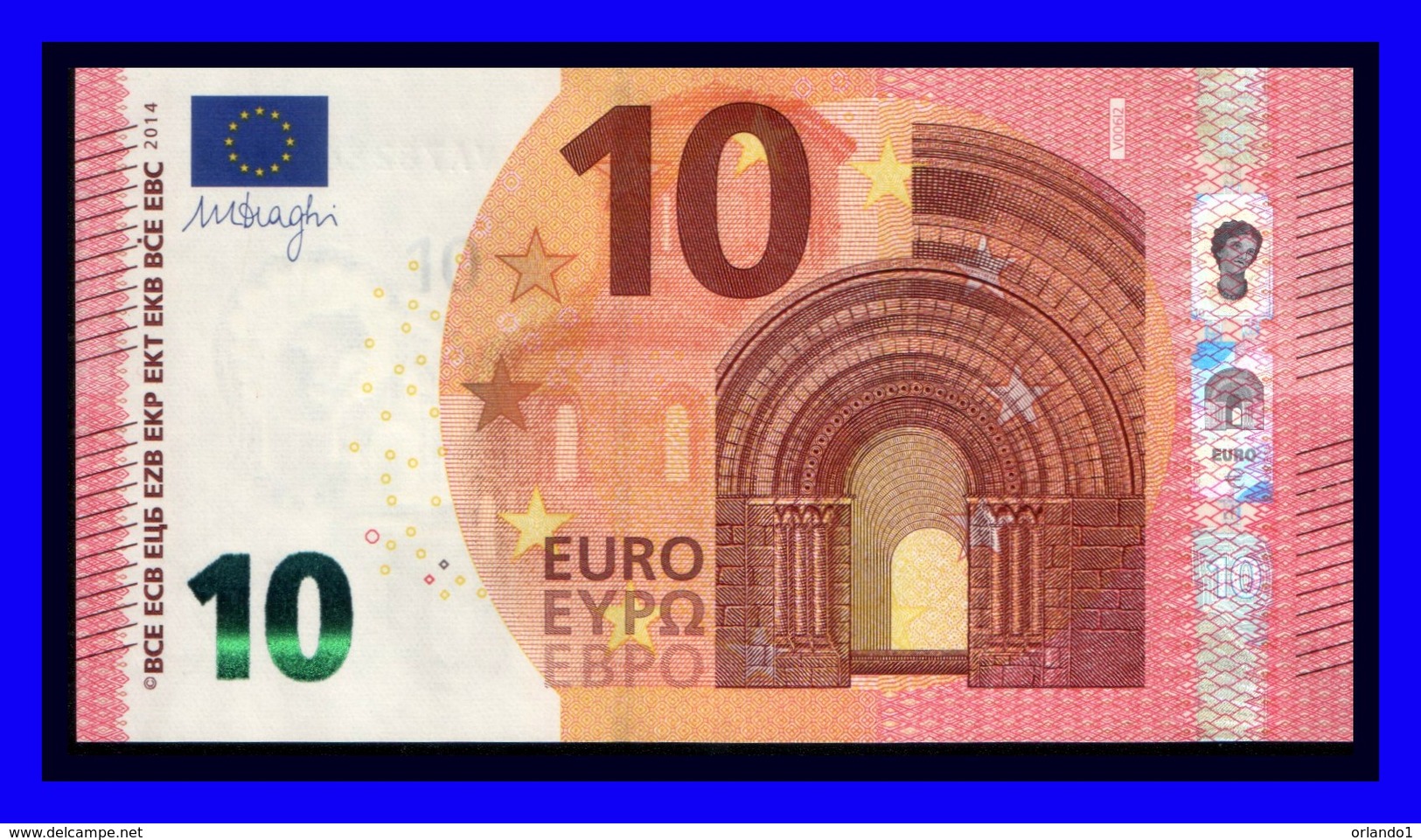 "VA" SPAIN  Firma DRAGHI  V006 I2 UNC - 10 Euro