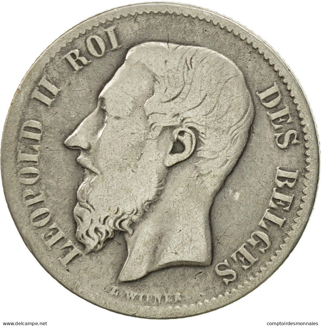 Monnaie, Belgique, Leopold II, 50 Centimes, 1898, TB+, Argent, KM:26 - 50 Cents