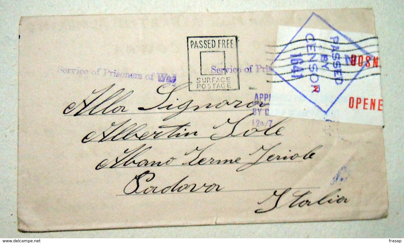 AUSTRALIA COWRA 1942 N 2 Card From Italian Pow CAMP 12 To ITALY AIR LETTER - Covers & Documents