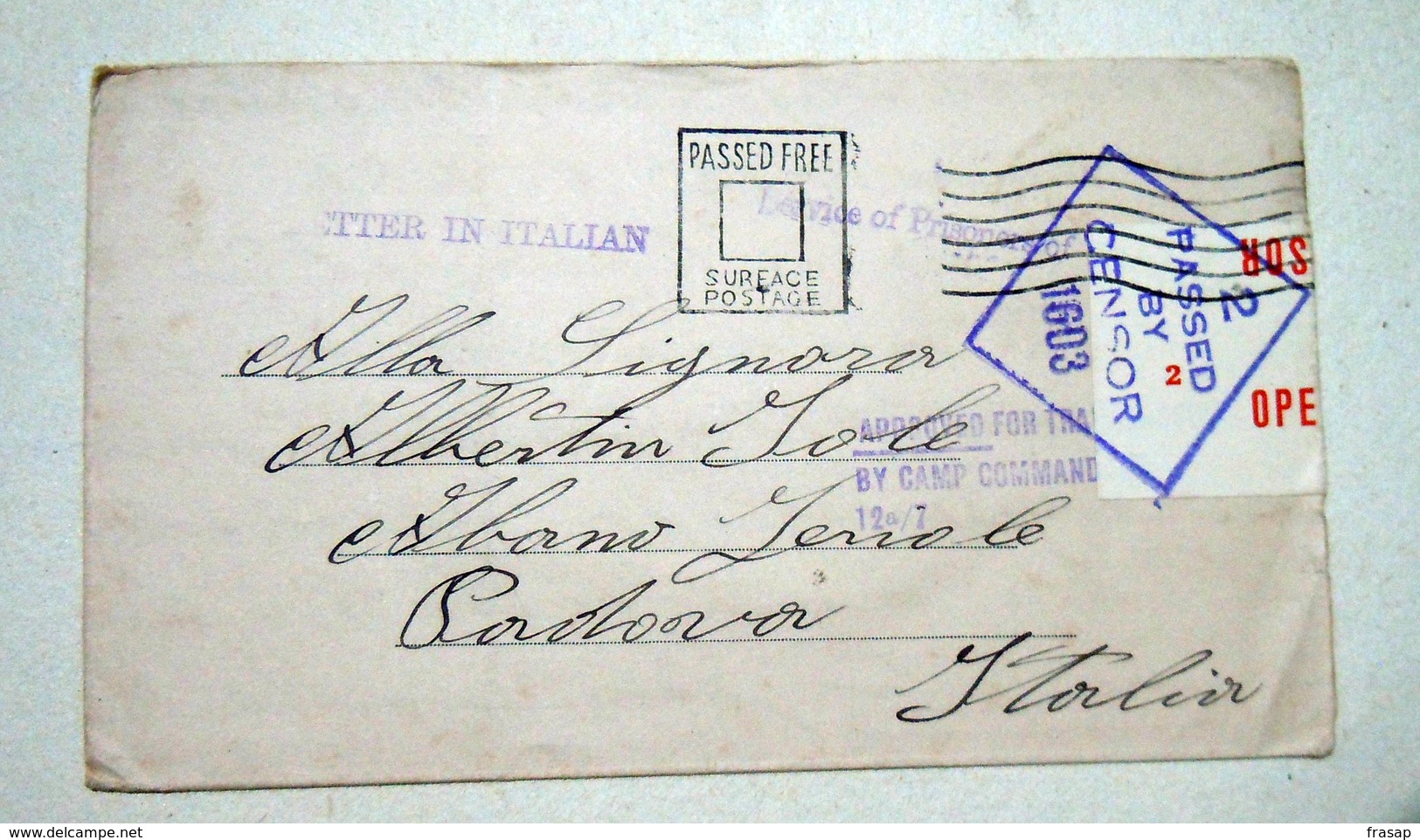 AUSTRALIA COWRA 1943 N 3 Card From Italian Pow CAMP 12 To ITALY AIR LETTER - Covers & Documents