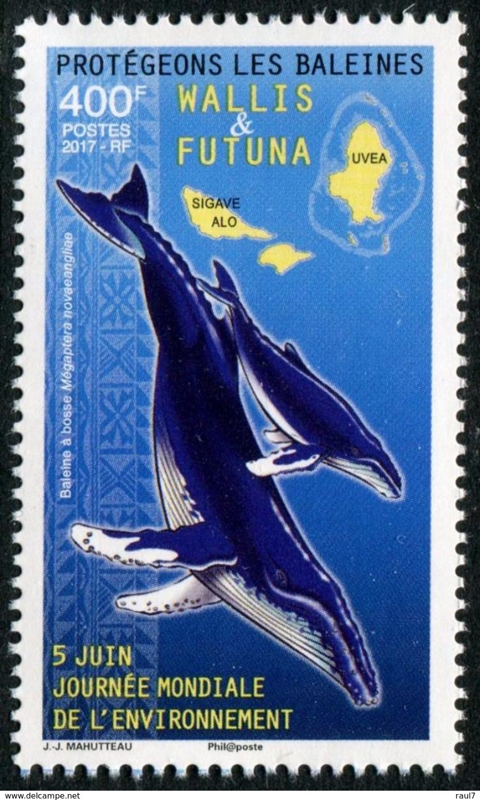 Wallis Et Futuna 2017 - Baleines, Journée De L'environnement - 1 Val Neufs // Mnh - Unused Stamps