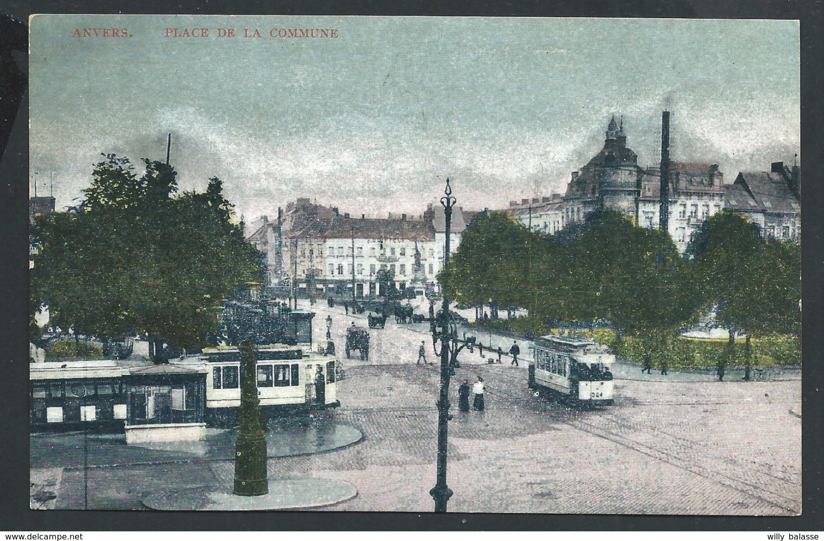 +++ CPA - ANTWERPEN - ANVERS - Place De La Commune - Tram   // - Antwerpen