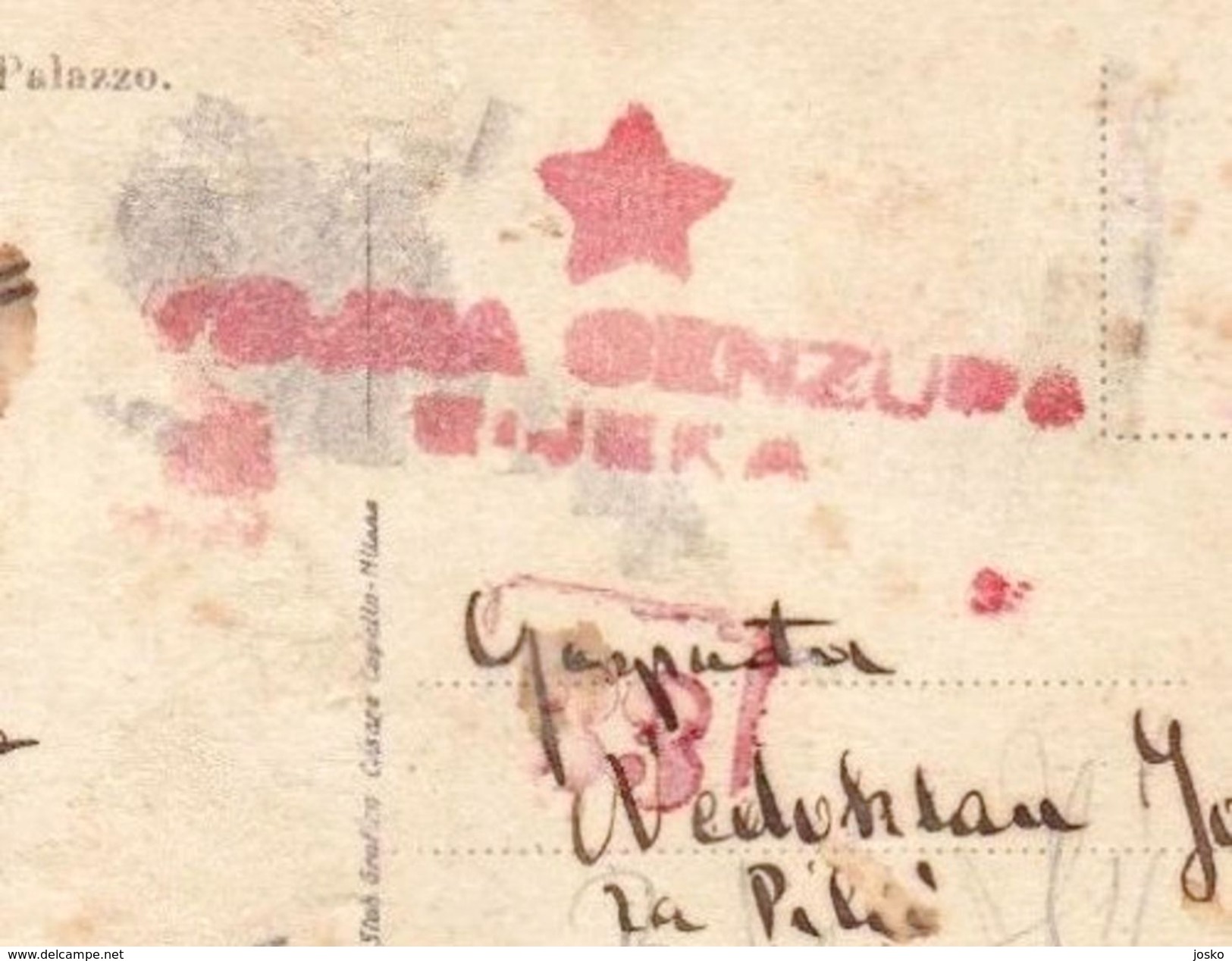 WW2 - YUGOSLAVIA ISTRIA PARTISANS ... ABBAZIA (1945.) .... MILITARY CENSURE RIJEKA ( FIUME ) Partizans Partisan Partizan - Marcofilía