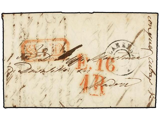 21 ESPAÑA: PREFILATELIA. 1848. SAN VICENTE A MADRID. Carta Enviada A Un Diputado A Cortes. Marca<B> CASALAREYNA/* </B>(n - Autres & Non Classés