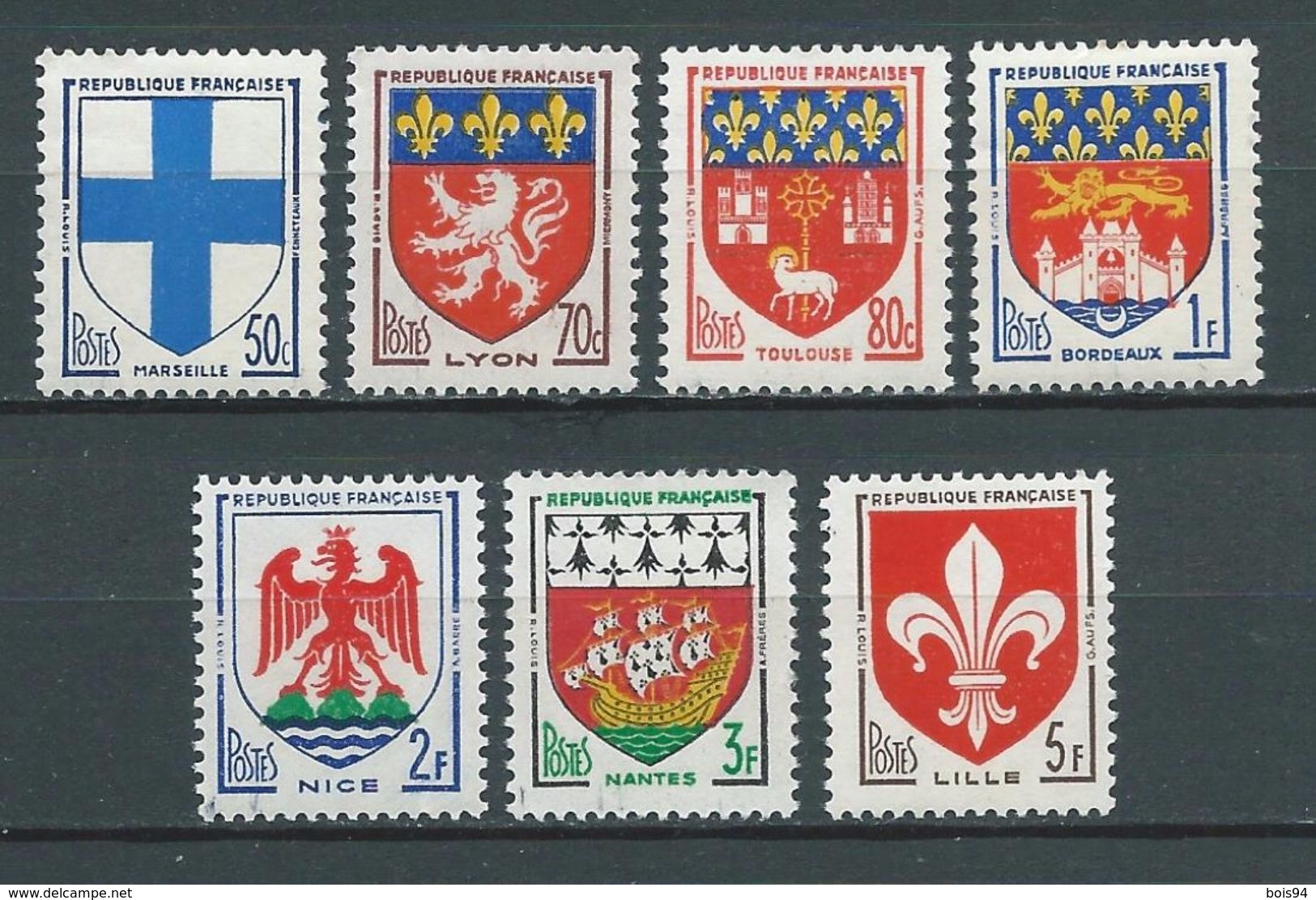 FRANCE 1958 . Série N°s 1180 à 1186 . Neufs ** (MNH) - Neufs