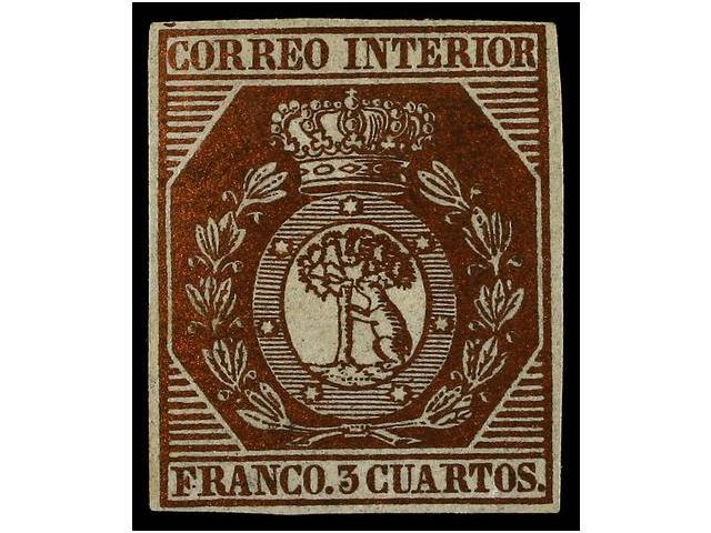 123 * ESPAÑA. Ed.23. <B>3 Cuartos</B> Bronce Dorado, Conserva Todo El Color Oro Original. Color Fresco Y Buenos Márgenes - Autres & Non Classés