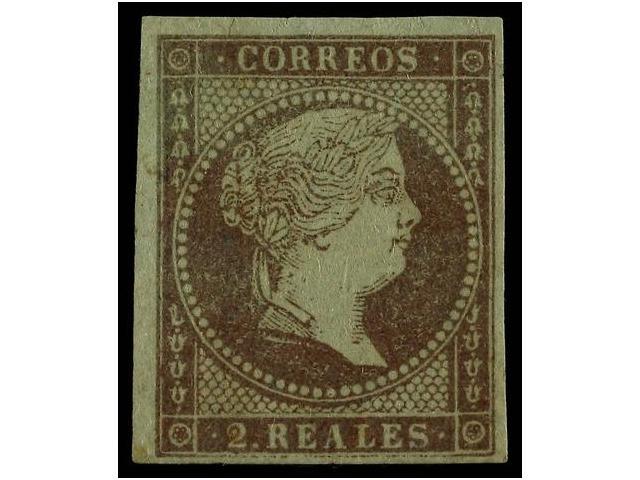 151 * ESPAÑA. Ed.42. <B>2 Reales</B> Violeta. Excelentes Márgenes. MAGNÍFICO EJEMPLAR. Cert. COMEX. Cat. 1.120€. - Otros & Sin Clasificación