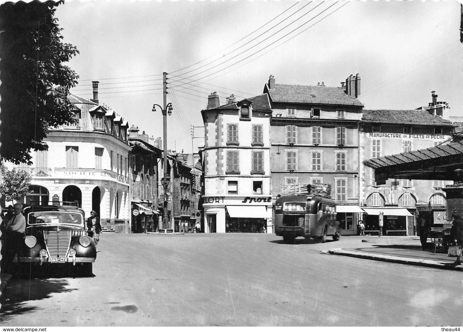 ¤¤  -  AURILLAC   -  Le Pont Bourbon Et L'Avenue Gambetta  -  Banque " Société Générale "    -  ¤¤ - Aurillac