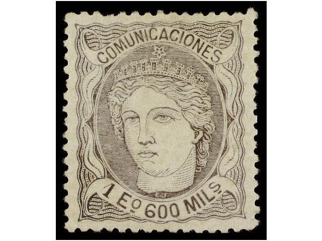 229 (*) ESPAÑA. Ed.111. <B>1 Esc. 600 Mils.</B> Violeta. Centraje Perfecto. PIEZA DE LUJO. Cert. GRAUS Y COMEX. Cat. 2.3 - Autres & Non Classés