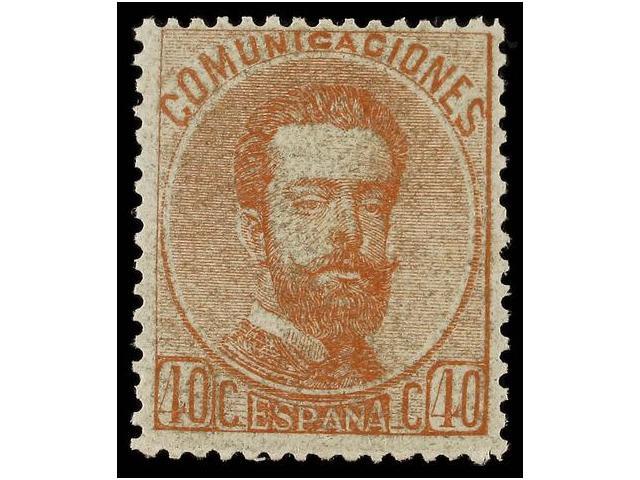 254 ** ESPAÑA. Ed.125. <B>40 Cts.</B> Castaño. Muy Bonito Ejemplar. - Otros & Sin Clasificación