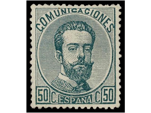 256 * ESPAÑA. Ed.126. <B>50 Cts.</B> Verde. PIEZA DE LUJO. Cat. 143€. - Otros & Sin Clasificación