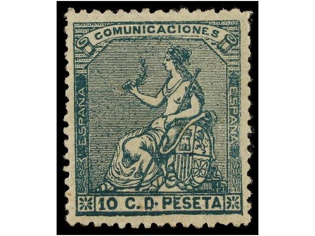 266 ** ESPAÑA. Ed.133. <B>10 Cts. </B>verde. Color Excepcional. PIEZA DE LUJO. - Otros & Sin Clasificación