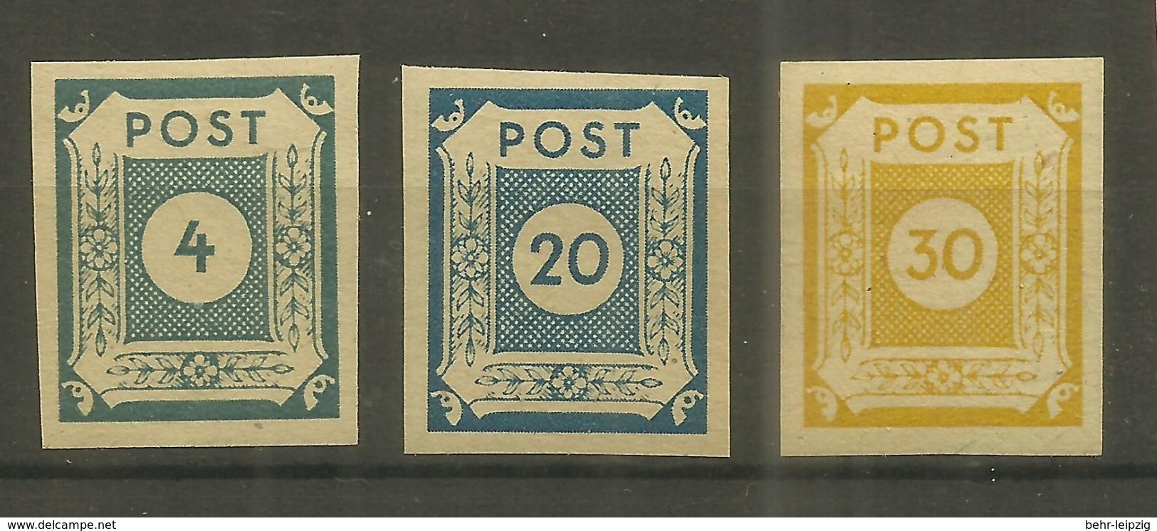 Sowjetische Zone 53a, 54a,55  "3 Briefmarken Im Satz: Ziffernserie Ost.Sachsens " Postfrisch Mi.:1,20 - Andere & Zonder Classificatie