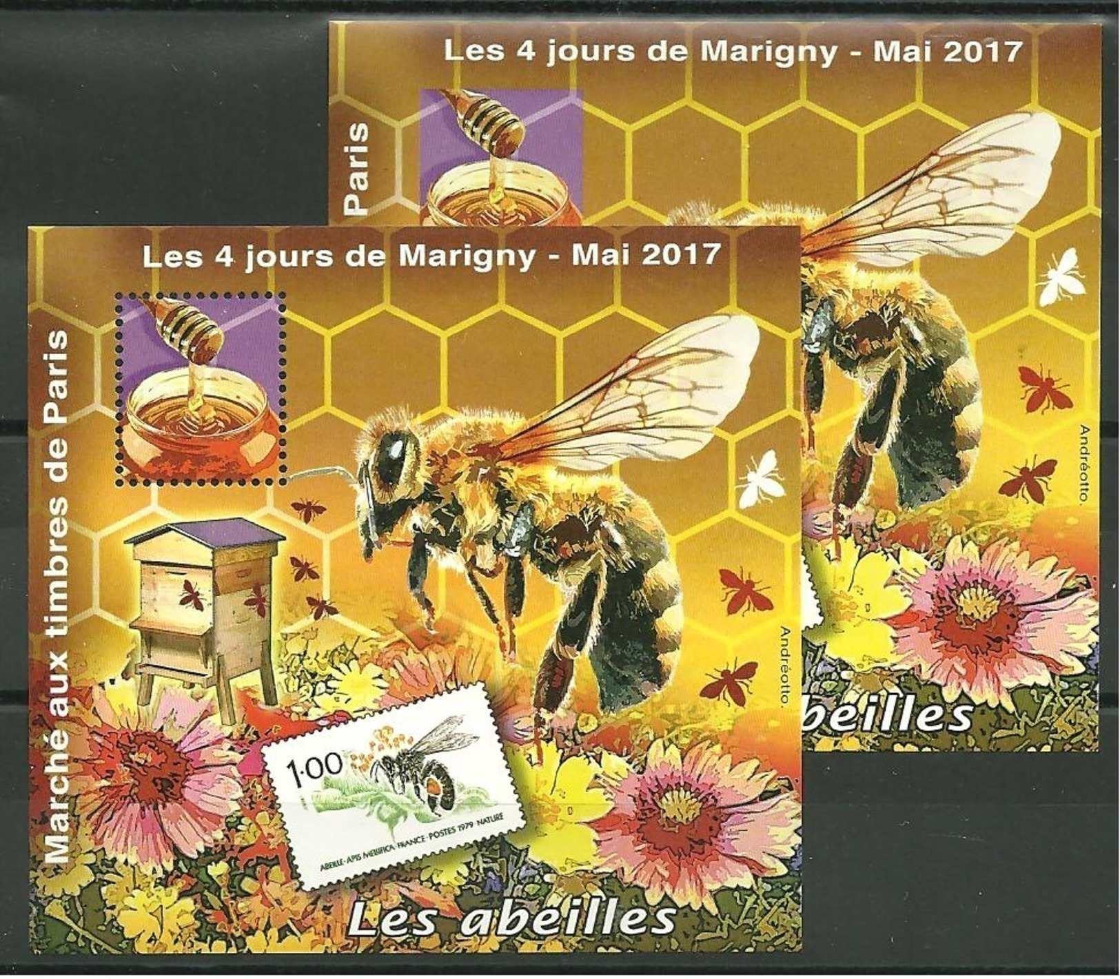 Blocs Marigny 2017 PARIS Les Abeilles - Neufs