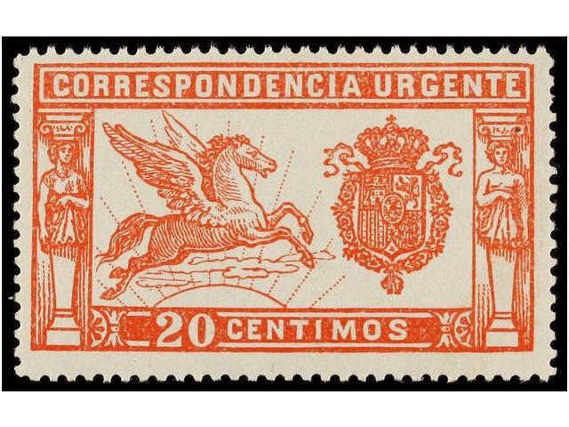 411 ** ESPAÑA. Ed.256. <B>20 Cts.</B> Rojo. Excelente Centraje. LUJO. Cat. 140€. - Autres & Non Classés