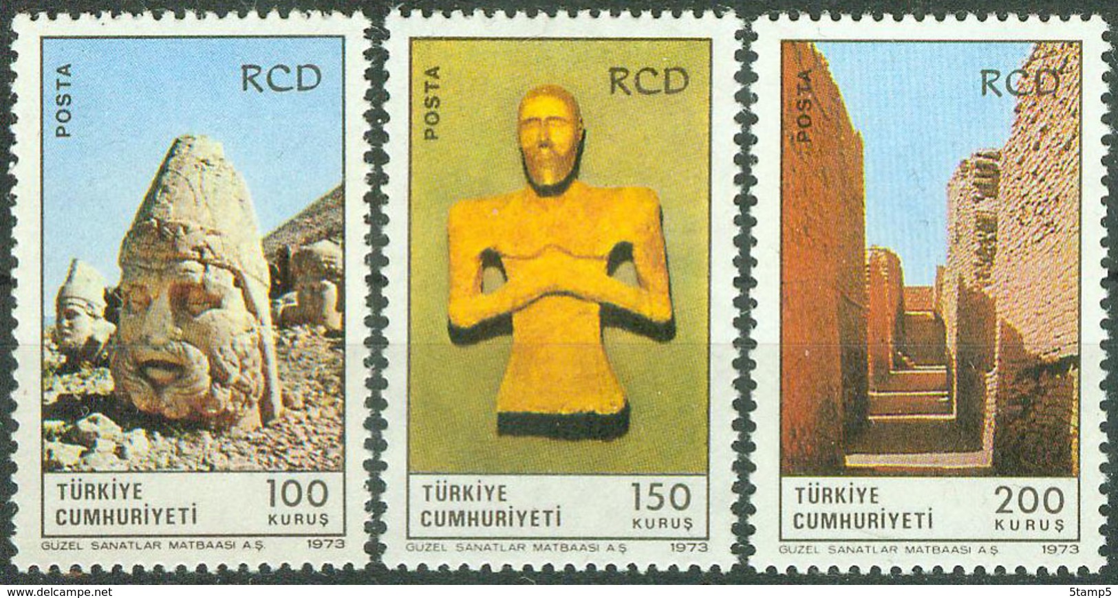 Turkey 1973, Art Archaeology Mi.# 2286-2288, MNH / ** - Unused Stamps