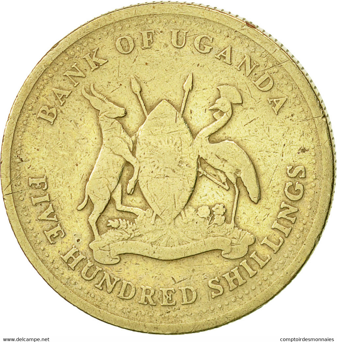 Monnaie, Uganda, 500 Shillings, 2003, Royal Canadian Mint, TB+, Nickel-brass - Oeganda