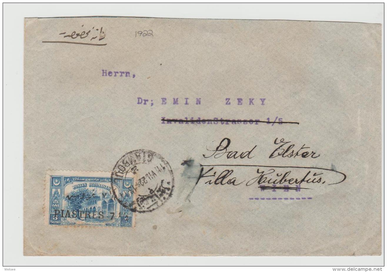 Tur160 / TÜRKEI -  Mi.Nr. 688 (1921) Als Einzelfrankatur Nach Deutschland - Cartas & Documentos