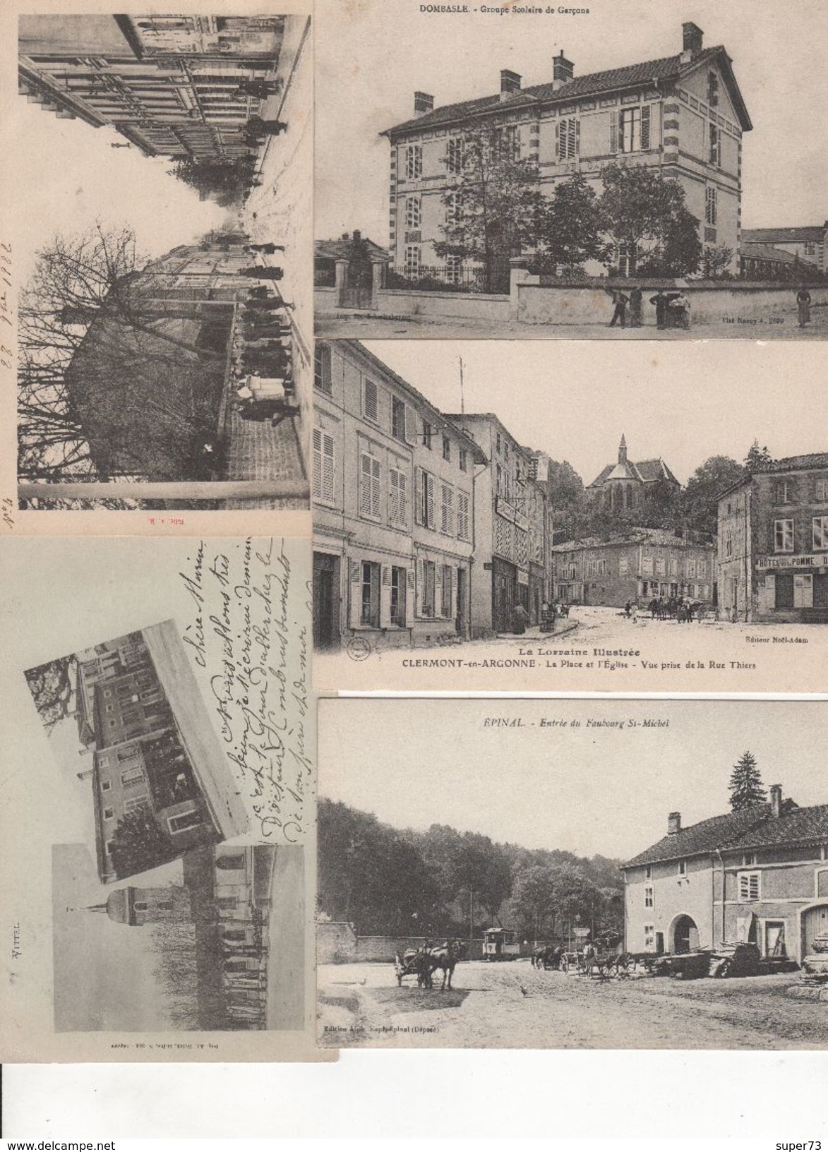 Beau lot de 35 cartes postales de la Lorraine départements 54, 55, 57 et 88 dont nombreuses animations