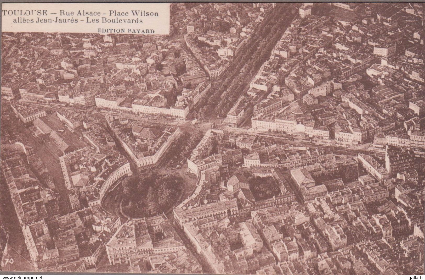 31-TOULOUSE-Vue Aérienne-Rue Alsace-Place Wilson-Allées Jean-Jaurés-Les Boulevards... (Flandrin-Avion Latécoère) - Toulouse