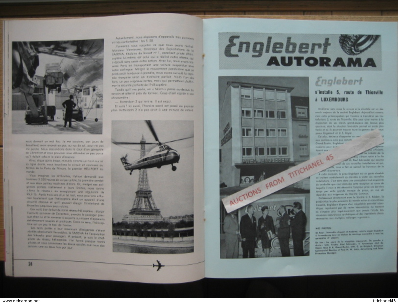 ENGLEBERT MAGAZINE N° 264 1961 - FIAT - DAF - DODGE - PIPER-SUPER-CUB - ISARD - A. DEVIS & Cie - Nouveautés 1961
