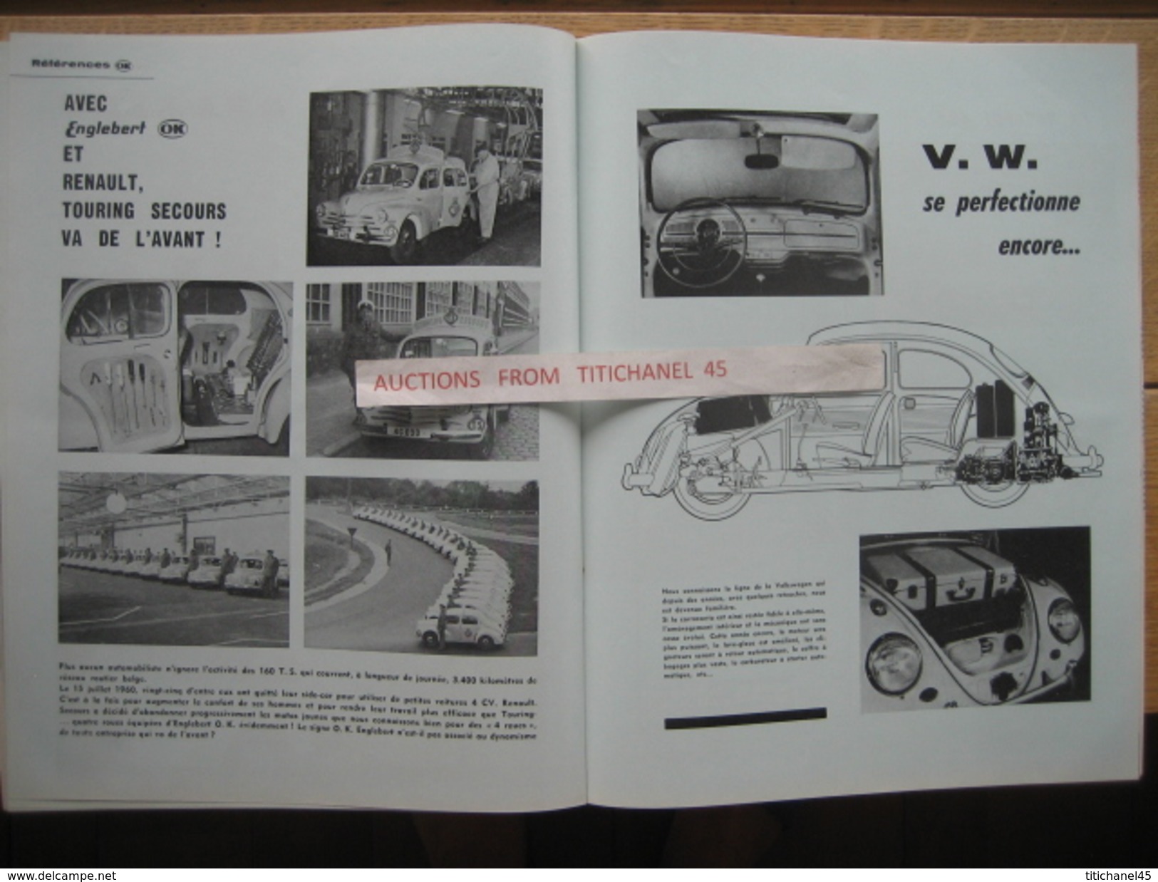 ENGLEBERT MAGAZINE N° 263 - 1960 - VW - GP DE BELGIQUE FRANCORCHAMPS - DE LUYKER R. & E. GENT - G.M.C. - FORD - RENAULT