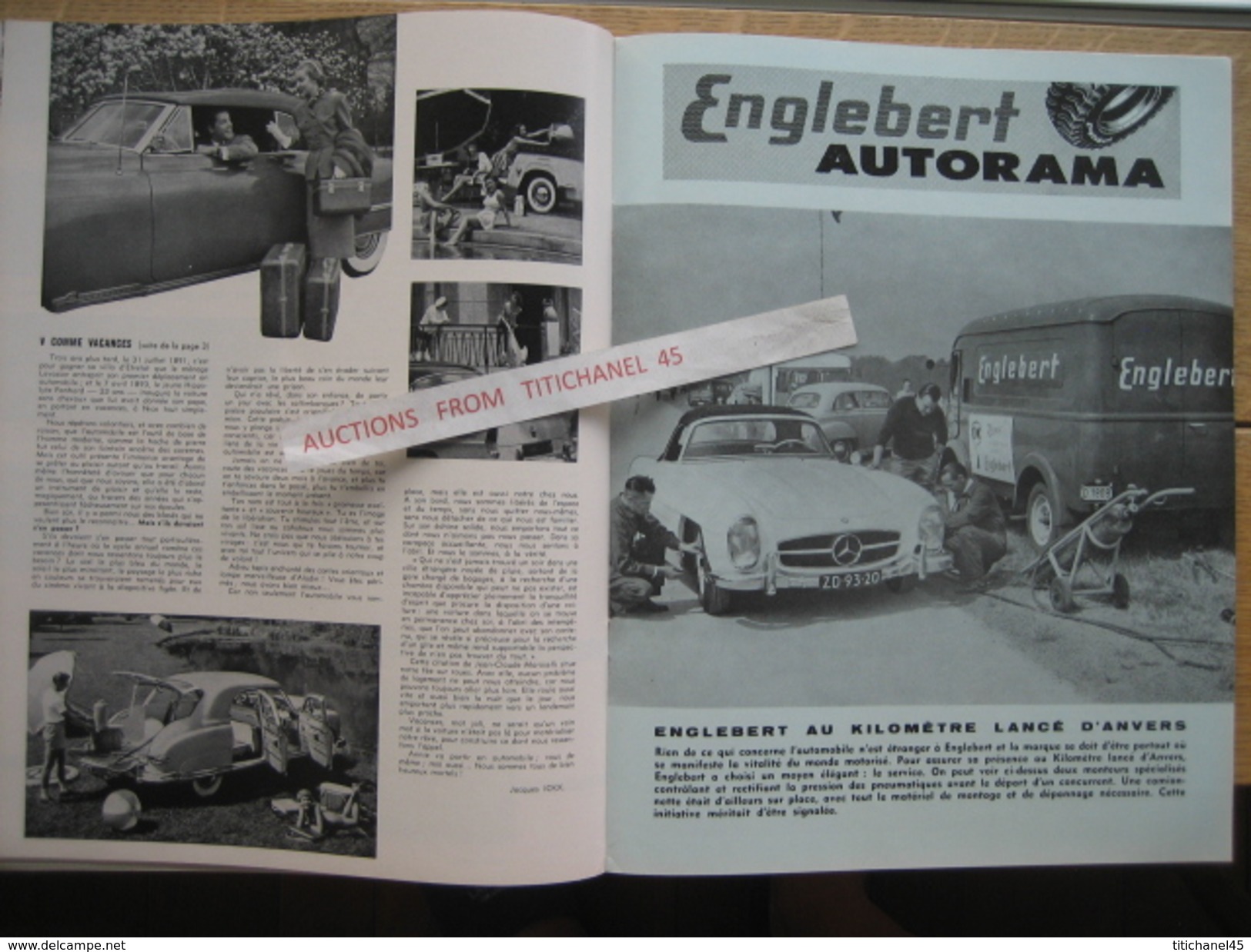 ENGLEBERT MAGAZINE N° 262 - 1960 - CONGO - VW - FORD - CORVETTE XP 700 - INTERLAIT DISON - JOST & KORNWOLF BULLANGE