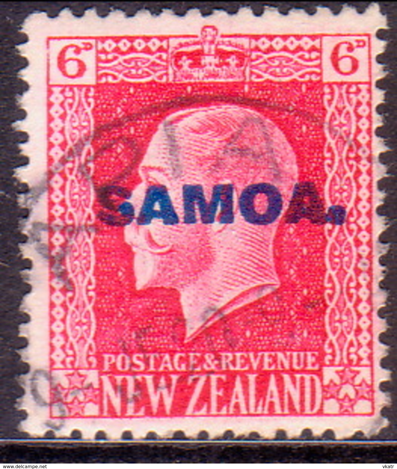 SAMOA 1917 SG #141a 6d Used Perf. 14x14½ - Samoa