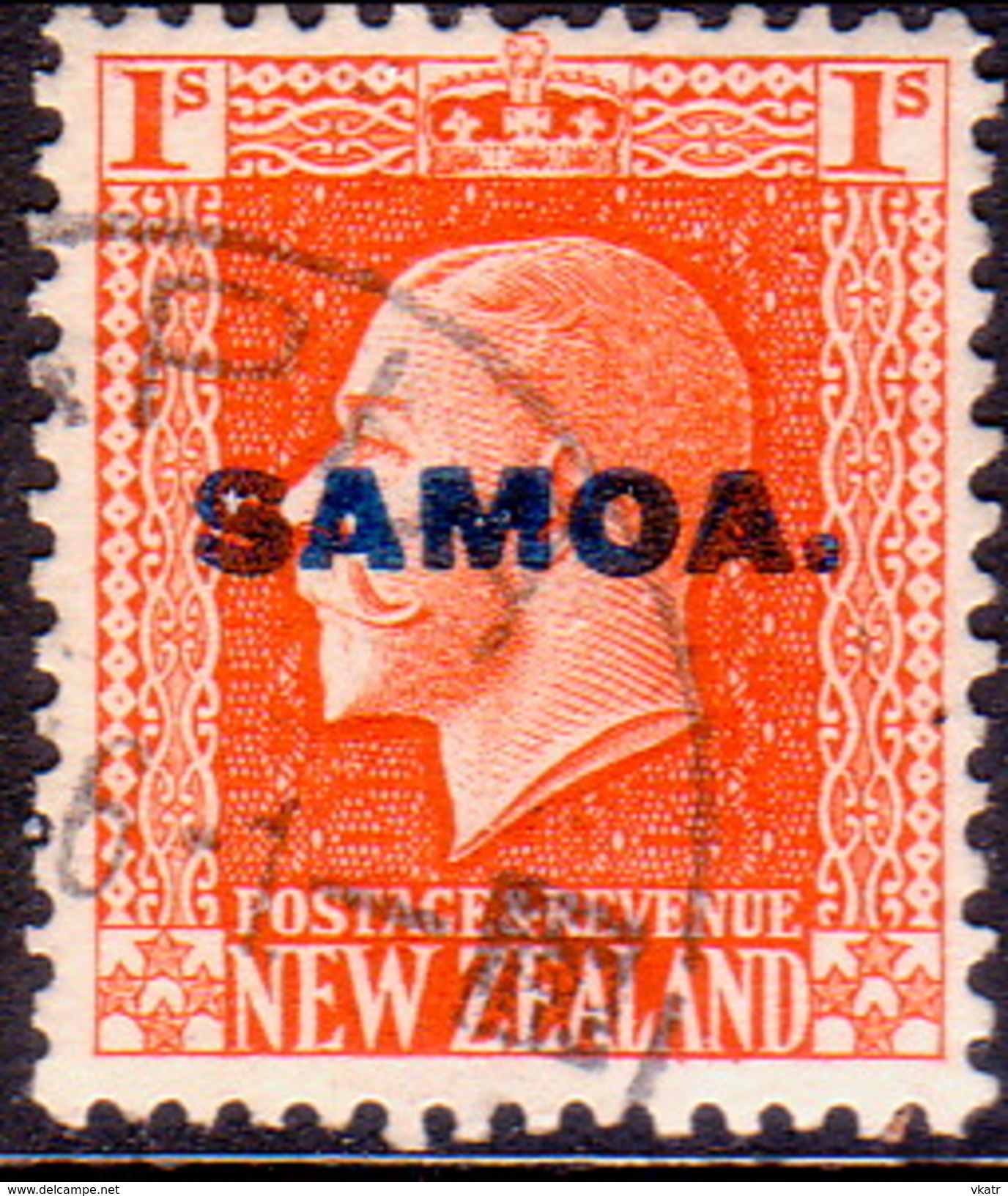 SAMOA 1916 SG #142 1sh Used Perf. 14x13½ - Samoa