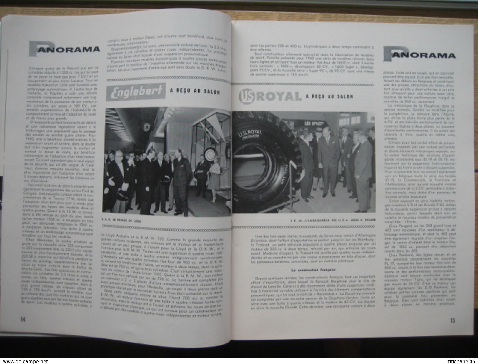 ENGLEBERT MAGAZINE N° 261 - 1960 - NUMERO SPECIAL DU SALON DE BRUXELLES - AUTOS - MOTOS - CAMIONS - TRACTEURS