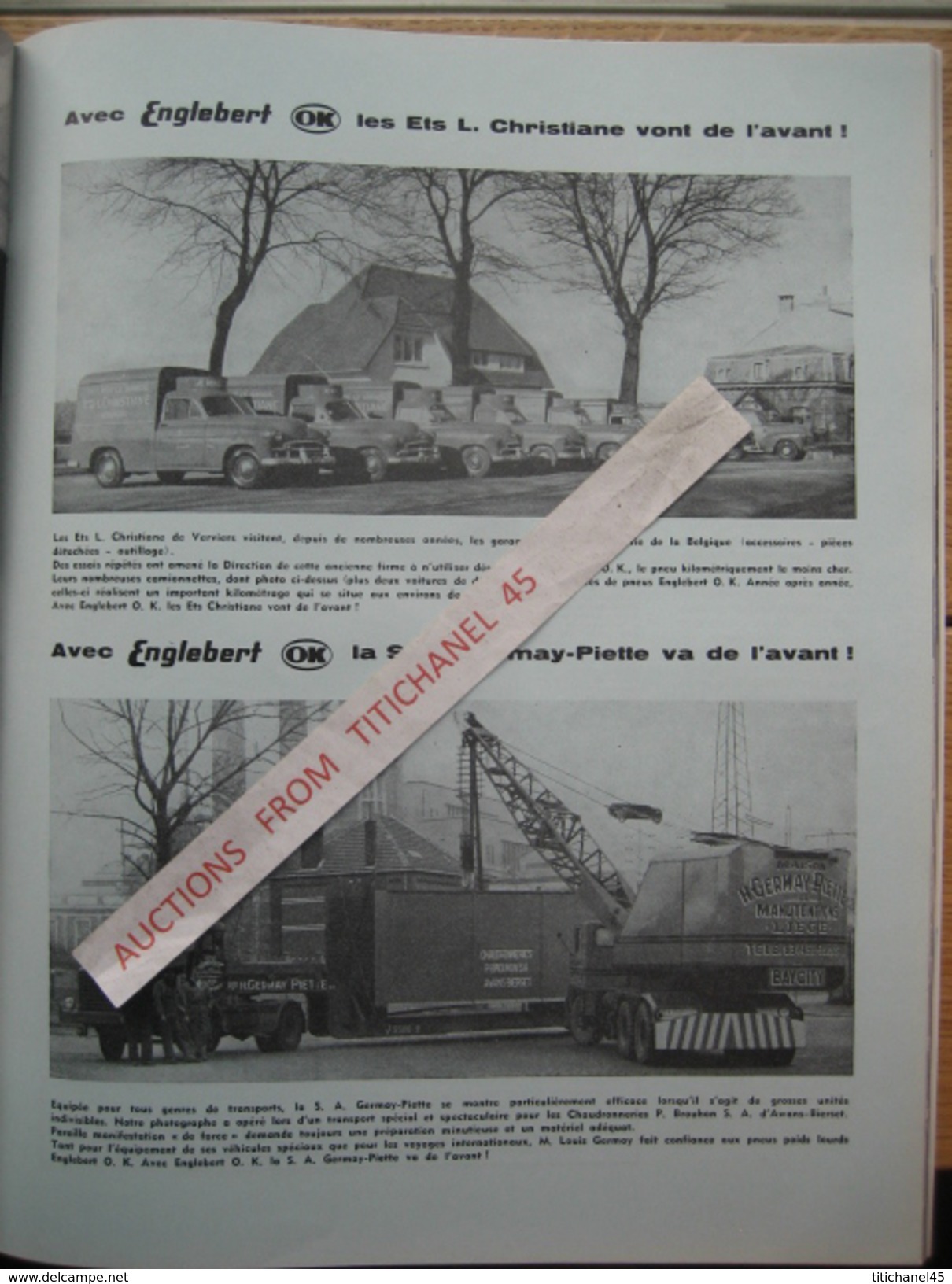 ENGLEBERT MAGAZINE N° 261 - 1960 - NUMERO SPECIAL DU SALON DE BRUXELLES - AUTOS - MOTOS - CAMIONS - TRACTEURS