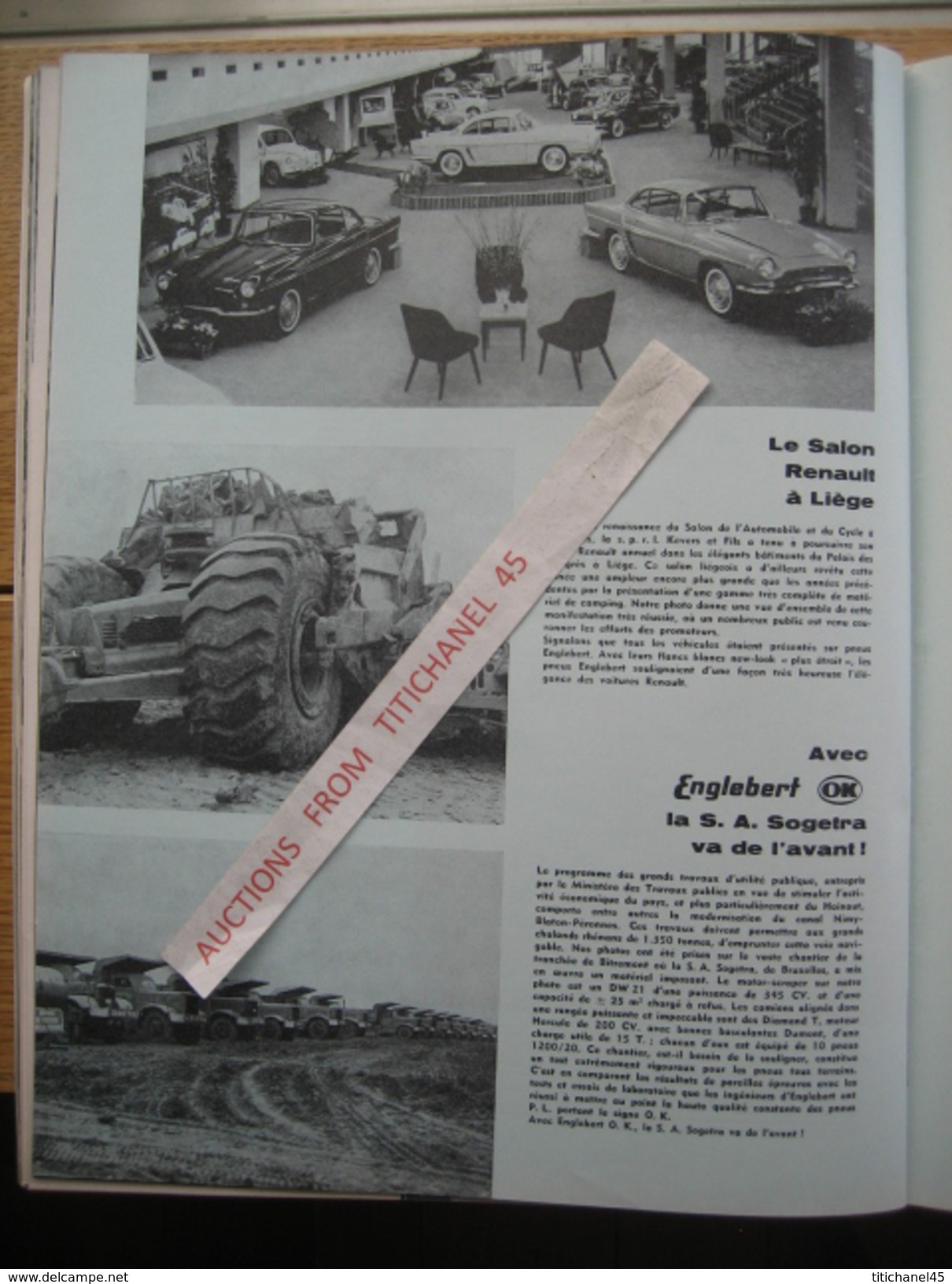 ENGLEBERT MAGAZINE N° 261 - 1960 - NUMERO SPECIAL DU SALON DE BRUXELLES - AUTOS - MOTOS - CAMIONS - TRACTEURS