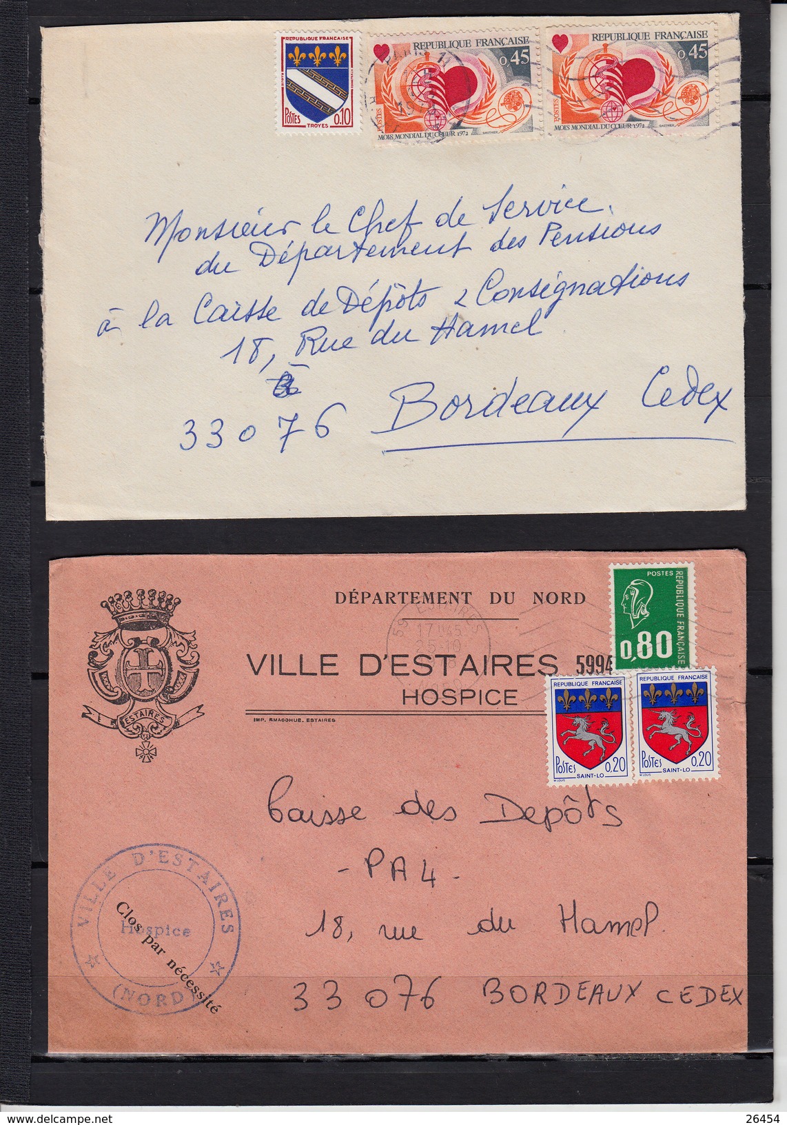 Lot De 35 Lettres  De 1978 Et 1979 Pour BORDEAUX Affranchies Avec  2-3-5  Timbres - Lettres & Documents