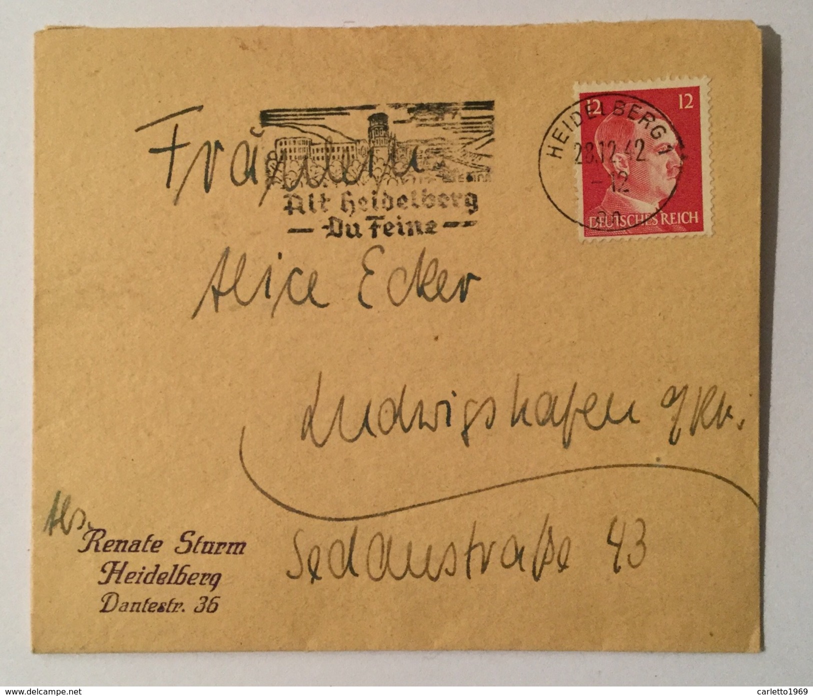 Feldpost Francobollo Terzo Reich 1942 - Lettres & Documents