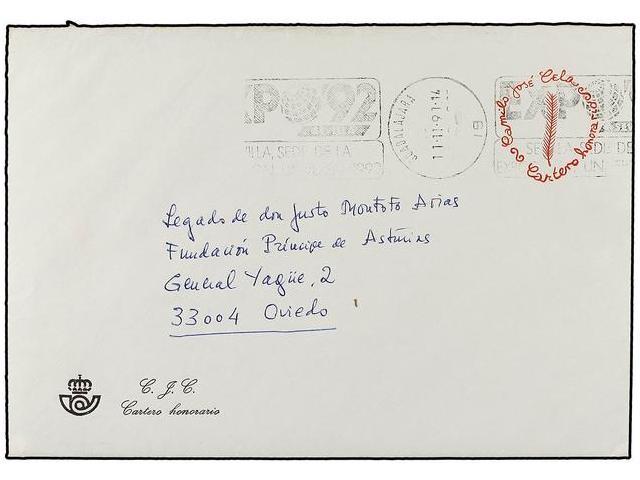 925 ESPAÑA: FRANQUICIAS POSTALES. Ed.(2). 1991. GUADALAJARA A OVIEDO. 2 Cartas Circuladas Con La FRANQUICIA De <B>CAMILO - Otros & Sin Clasificación