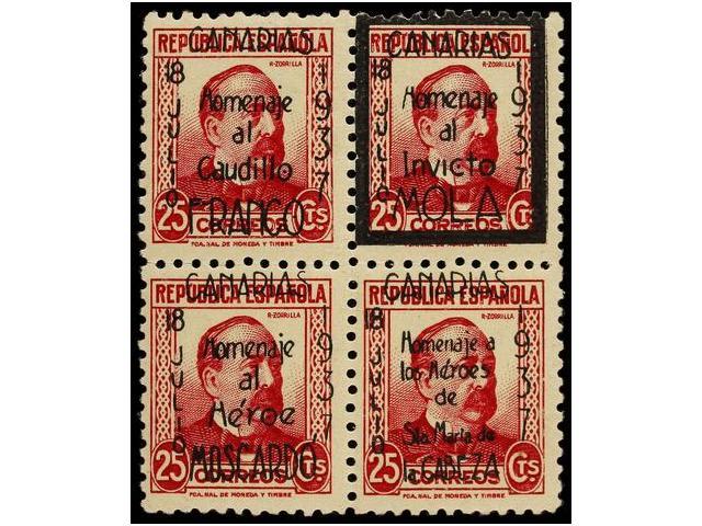 937 * ESPAÑA E. LOCALES PATRIOTICAS: SANTA CRUZ DE TENERIFE. Ed.15/19. SERIE COMPLETA. Muy Bonita. Cat. 105€. - Sonstige & Ohne Zuordnung