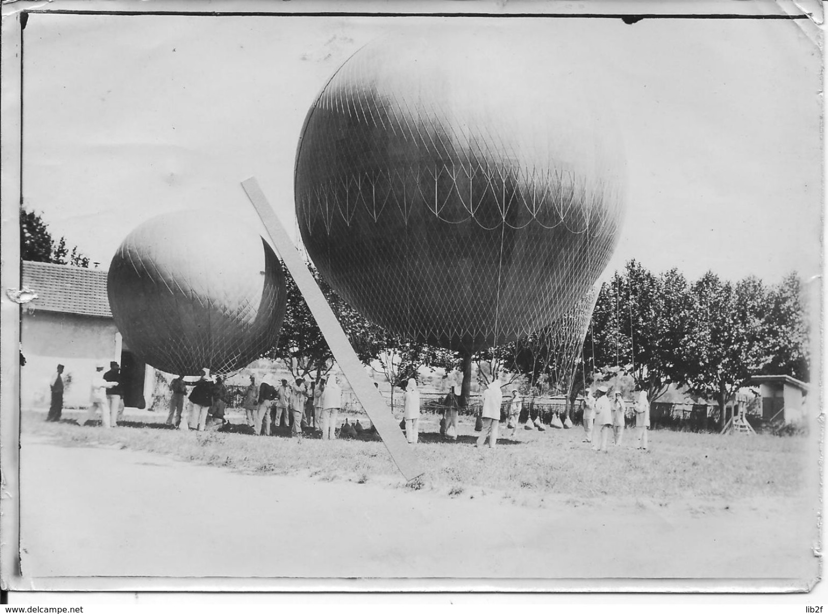 Aérostation Aérostiers Ballons Caquet Au Décollage Dirigeables De L'armée Française 1 Photo 14-18 Ww1 - War, Military