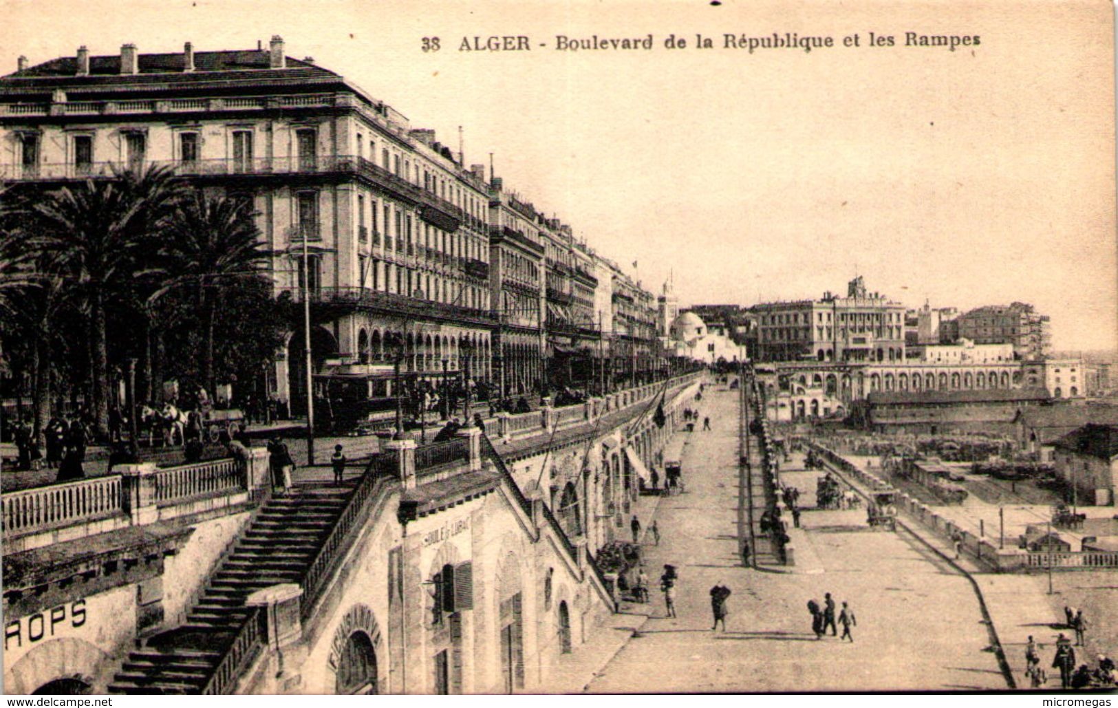 Algérie - ALGER - Boulevard De La République Et Les Rampes - Alger