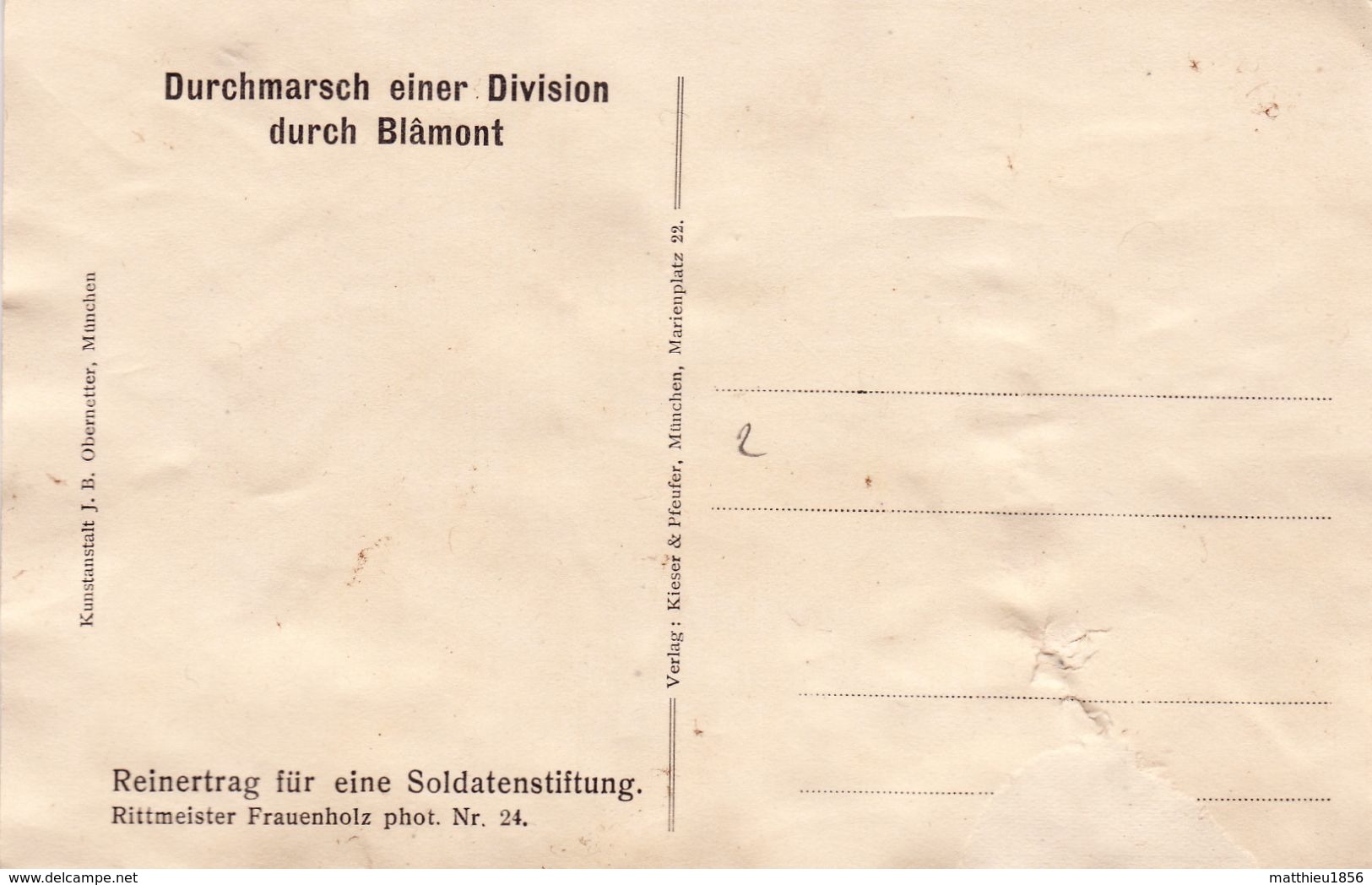 CPA 14-18 BLAMONT - Passage D'une Division Allemande (A181, Ww1, Wk 1) - Blamont