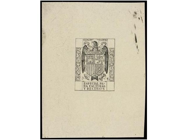 1125 ESPAÑA: FISCALES. <B>ESPECIAL PARA FACTURAS Y RECIBOS. PRUEBA DE PUNZÓN</B> Sin Valor En Color Negro. - Otros & Sin Clasificación