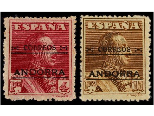 1189 * COLONIAS ESPAÑOLAS: ANDORRA. Ed.3N,4N,6N/10N,11N Y 12N. <B>10 Cts., 15 Cts., 40 Cts., 50 Cts., 4 Pts. Y 10 Pts.</ - Otros & Sin Clasificación