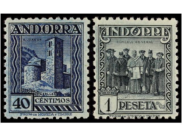 1192 ** ANDORRA. Ed.28/44. SERIE COMPLETA, Centrajes Habituales A Muy Buenos. Serie Muy Rara Completa En Esta Excelente  - Otros & Sin Clasificación