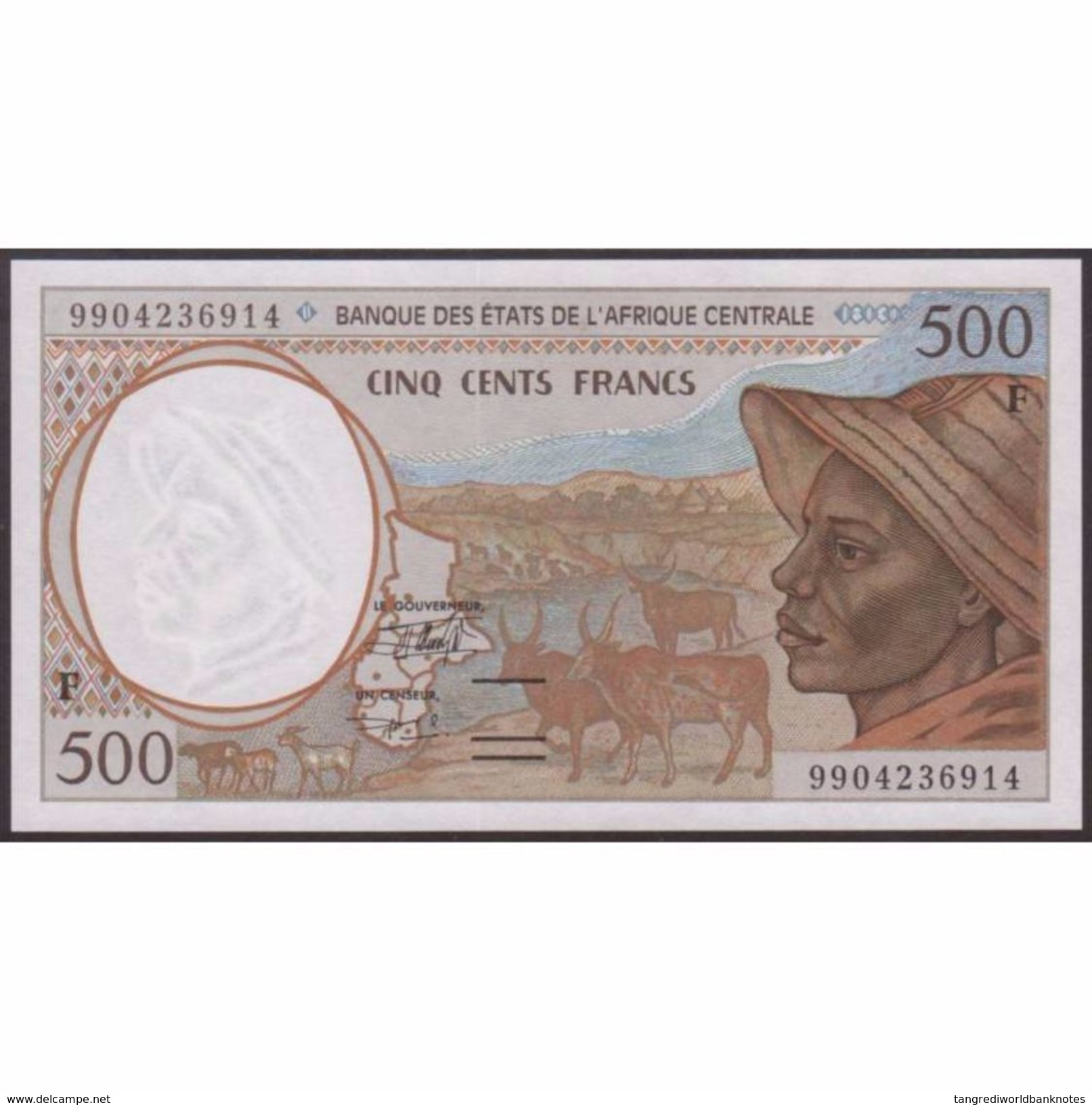 TWN - CENTRAL AFRICAN REPUBLIC (C.A.S.) 301Ff - 500 Francs 1999 UNC - Central African Republic