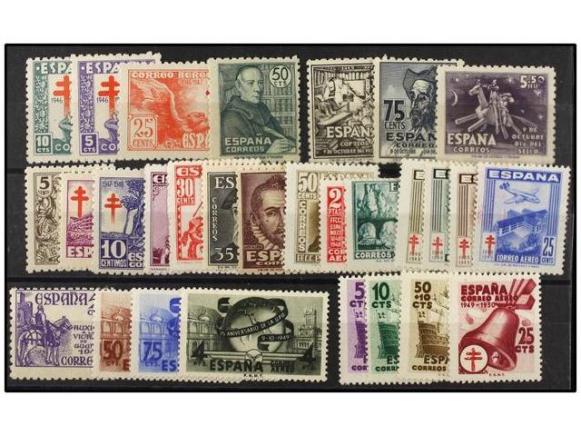 1297 ** LOTES Y COLECCIONES. 1940-1950. CONJUNTO De Series En Nuevo Sin Fijasellos. Cat. 331,80€. - Otros & Sin Clasificación