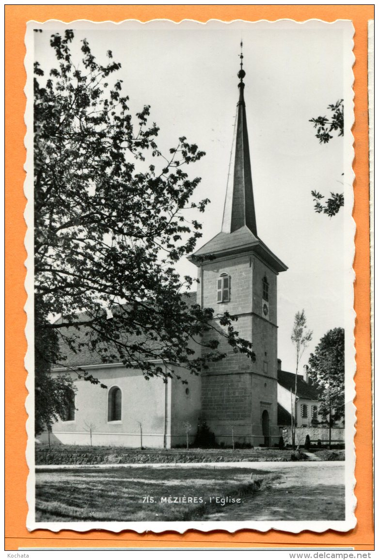 ALB395, Mézières, L'Eglise, 715,  Circulée 1956 - Jorat-Mézières