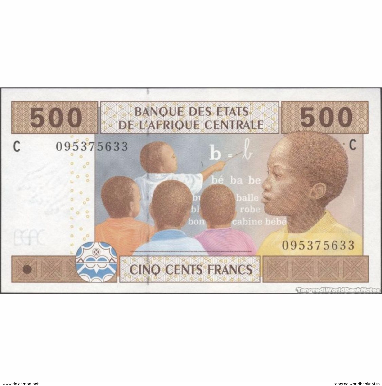 TWN - CHAD (C.A.S) 606Ca - 500 Francs 2002 (2010) AU - Tsjaad