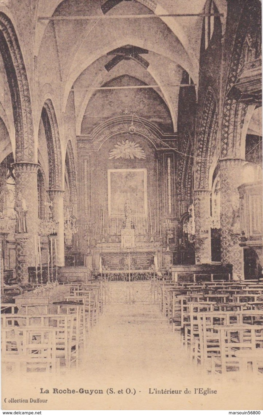 CPA  Dept 95 LA ROCHE GUYON L'interieur De L'eglise - La Roche Guyon