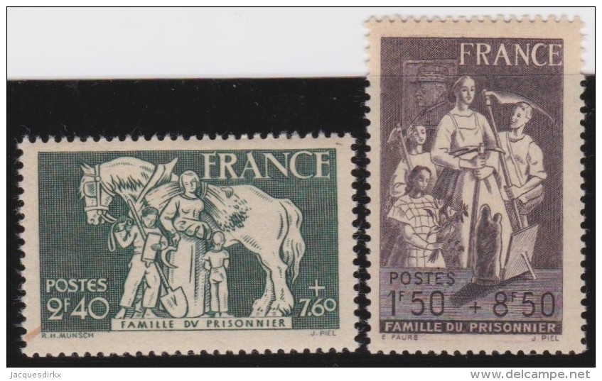 France   .    Yvert   .    585/586       .       **      .      Neuf SANS  Charniere   .    /    .     MNH - Unused Stamps