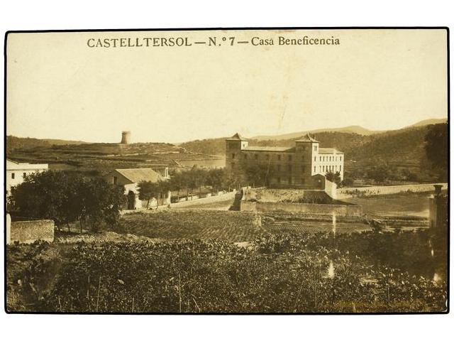 2239 TARJETAS POSTALES. <B>CASTELLTERSOL.</B> Casa Beneficencia. FOTO. Doblez. - Otros & Sin Clasificación